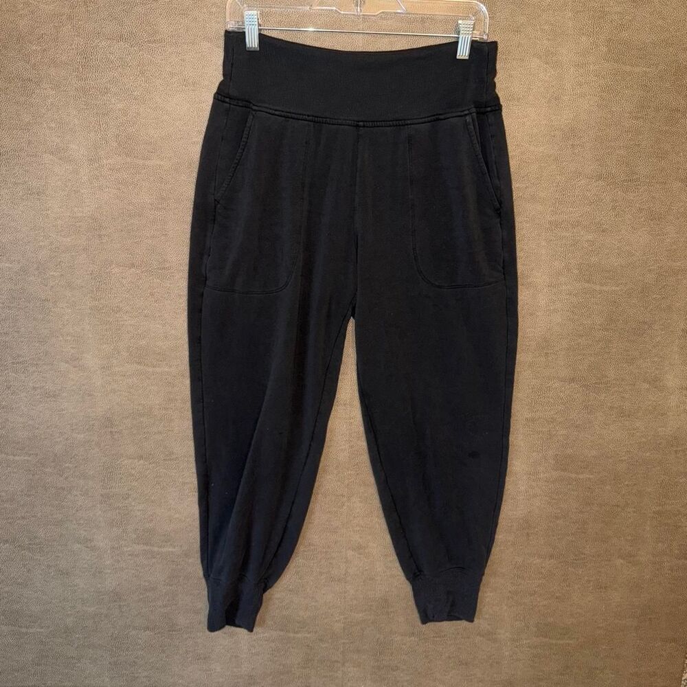 Athleta Black High Waisted wide leg Joggers